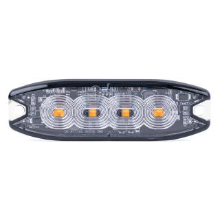 Výstražné osvetlenie oranžové 4x3W LED R65 R10 12/24V IP67