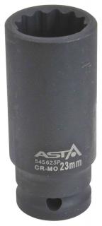 ASTA Rázový nadstavec 1/2'' - 23mm - (12-hranný) - Dlhý