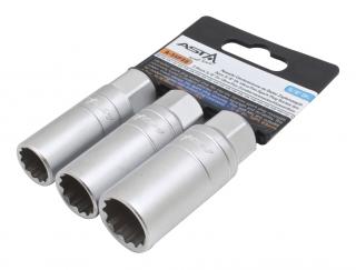 ASTA Tenkostenné nástrčné kľúče na sviečky 14 16 18 MM 12 Uhol 3/8″