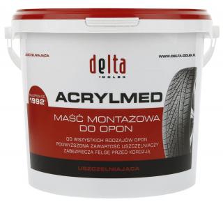 DELTA DOLSK Montážna červená tesniaca pasta na pneumatiky Acrylmed 4Kg