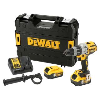 DEWALT Akumulátorový príklepový vŕtací skrutkovač 95Nm DeWALT 18V XR, 3-rýchlostný, 2 x 5,0Ah v kufri TSTAK