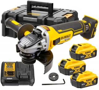 DEWALT DEWALT AKUMULÁTOROVÁ UHLOVÁ BRÚSKA 125MM 18V 3X 5,0AH SADA