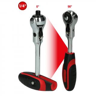 KS TOOLS Mini račňa 1/4" otočná hlavica a rukoväť v tvare T