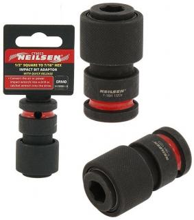 NEILSEN Adaptér rázového uťahováka 11MM HEX 1/2 "bitový adaptér