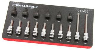 NEILSEN Torx nástrčné kľúče krátke dlhé T40 16El 3/8″