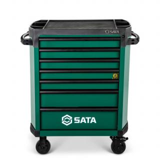 SATA SATA Vozík na náradie dielenská skriňa 7 zásuviek 299 el PRO
