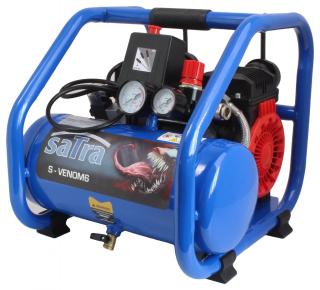 SATRA BEZOLEJOVÝ KOMPRESOR 6L 1,1KW 10 BAR 230V 2 VALCE