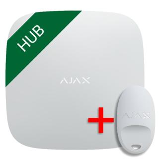 SET Ajax Hub white + Ajax SpaceControl white - ZADARMO
