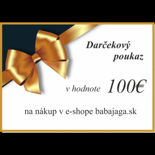 Darčeková poukážka na 100€ + doručenie zdarma