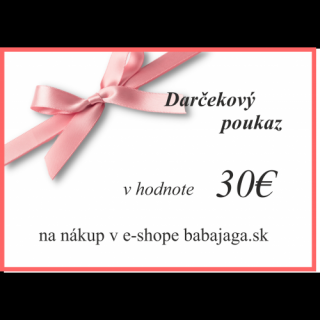 Darčeková poukážka na 30€