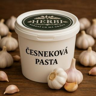 HERBI Česneková Pasta 1 kg – 90 % Česneku, 10 % Soli, Bez Chemie