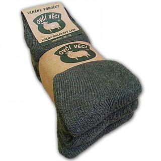 Ovčí věci - Ponožky z ovčí vlny - zelené Hunter 3 ks - 35-38 - Náš tip