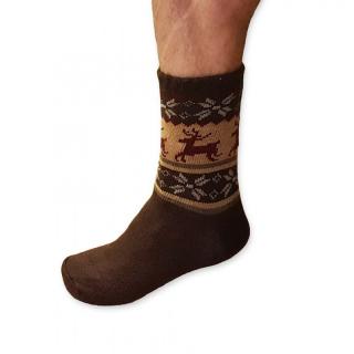 Ovčí věci - Spací ponožky s kožíškem pánské hnědé - 39-42 - Doporučujeme