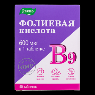 Evalar -Kyselina listová s vitamínmi B12 a B6