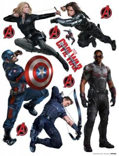 AG Design Maxi nálepka na stenu Avengers Civil War  PVC, 2 cm