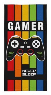 DETEXPOL Osuška Gamer Never Sleep 70/140 cm
