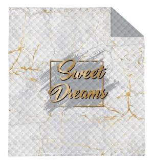 DETEXPOL Prehoz na posteľ Sweet Dreams mramor white Polyester, 170/210 cm