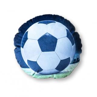 DETEXPOL Tvarovaný mikroplyšový vankúšik Futbalová lopta Polyester, priemer 33 cm