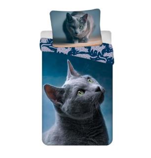 JERRY FABRICS Obliečky britská mačka Dark Cat  Bavlna, 140/200, 70/90 cm