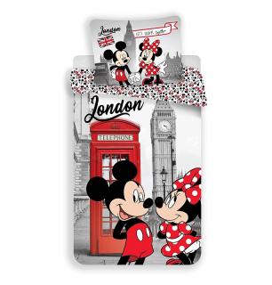 JERRY FABRICS Obliečky Mickey a Minnie Londýn Telephone Bavlna 140/200, 70/90 cm