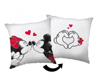 JERRY FABRICS Vankúšik Mickey a Minnie Love and hands Polyester, 40/40 cm