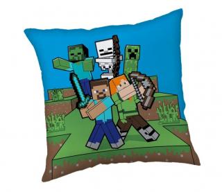 JERRY FABRICS Vankúšik Minecraft Mobs vs Us Polyester, 40/40 cm