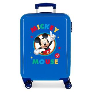 JOUMMABAGS ABS Cestovný kufor Mickey Circle blue  ABS plast, 55x38x20 cm, objem 34 l