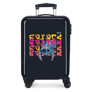 JOUMMABAGS Cestovný kufor ABS Lilo a Stitch Face Down navy ABS plast, 55x38x20 cm, objem 34 l
