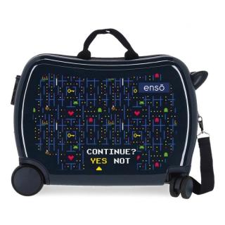 JOUMMABAGS Detský kufrík Enso Gamer Navy MAXI ABS plast, 50x38x20 cm, objem 34 l