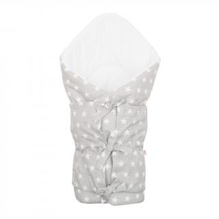 Klasická šnurovacia New Baby Zavinovačka  Hviezdičky sivo-biela Bavlna/Polyester 70x70 cm