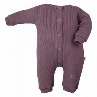 KOALA Kojenecký overal Pure purple Bavlna/Elastan 80 (9-12m)