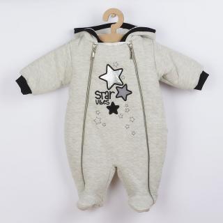 KOALA Zimní kojenecká kombinéza s kapucí Star Vibes Bavlna/Polyester/Lurex 68 (4-6m)