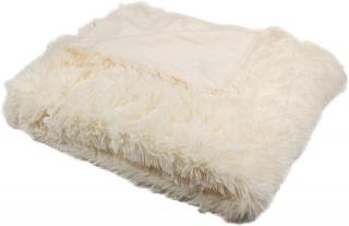 Kvalitex Luxusná deka s dlhým vlasom SMOTANOVÁ polyester 150x200 cm