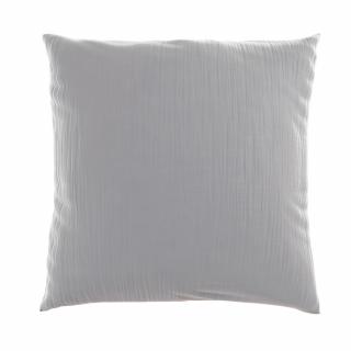 Kvalitex Luxusná Mušelínová obliečka na vankúšik svetlo sivá  Bavlna Mušelín, 40/40 cm