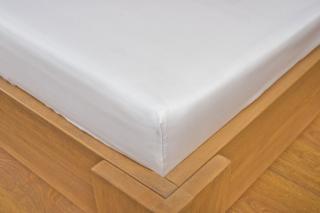 Kvalitex Luxusná Saténová plachta biela  Bavlna Satén, 90x200+15 cm