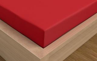 Kvalitex Luxusná Saténová plachta červená  Bavlna Satén, 90x200+22 cm