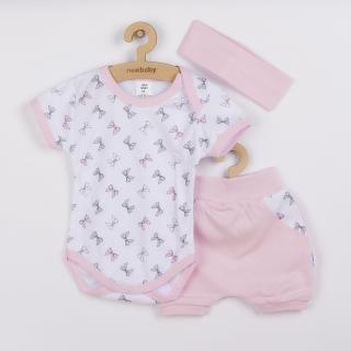 NEW BABY 3-dielna letná bavlnená súprava Perfect Summer ružová 92 100% bavlna 92 (18-24m)