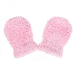 NEW BABY Detské zimné rukavičky svetlo ružové polyester/elastan 62 (3-6m)