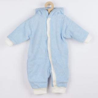 NEW BABY Detský jesenný overal MiMi modrý bavlna/polyester/elastan 86 (12-18m)