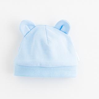 NEW BABY Dojčenská bavlnená čiapočka Kids modrá 100% bavlna 56 (0-3m)