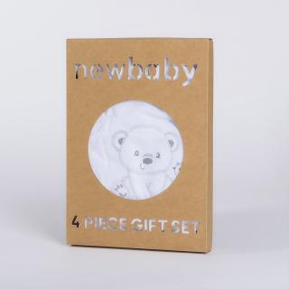 NEW BABY Dojčenská súprava do pôrodnice Sweet Bear biela 62 100% bavlna 62 (3-6m)