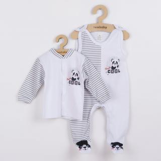 NEW BABY Dojčenská súprava Panda 100% bavlna 56 (0-3m)