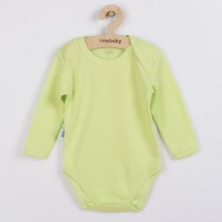 NEW BABY Dojčenské bavlnené body s dlhým rukávom Pastel zelené 62 100% bavlna 62 (3-6m)
