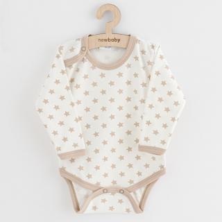 NEW BABY Kojenecké body Classic II hvězdy béžové Bavlna 80 (9-12m)