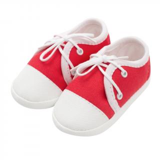 NEW BABY Kojenecké capáčky tenisky červené Bavlna/Polyester 0-3 m