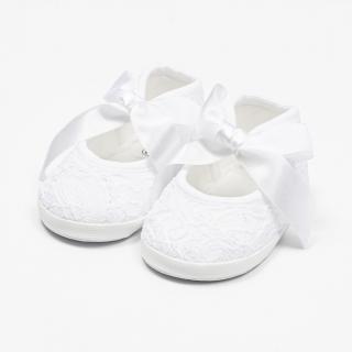 NEW BABY Kojenecké krajkové capáčky biela 100% Polyester 12-18 m