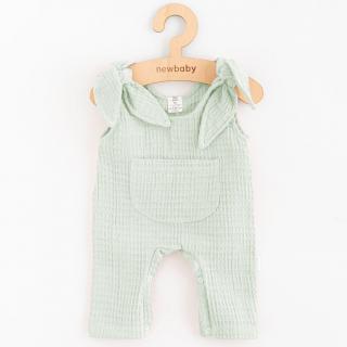 NEW BABY Kojenecké mušelínové lacláčky Comfort clothes šalvějová Bavlna 56 (0-3m)