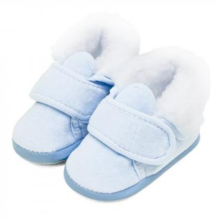 NEW BABY Kojenecké zimní capáčky modré Bavlna/Polyester 12-18 m