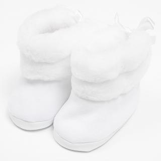 NEW BABY Kojenecké zimní kozačky biele Bavlna/Polyester 0-3 m