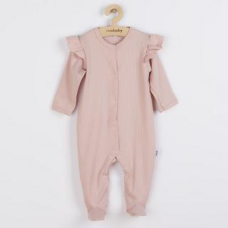 NEW BABY Kojenecký bavlněný overal New Baby Practical růžový holka 100% Bavlna 80 (9-12m)
